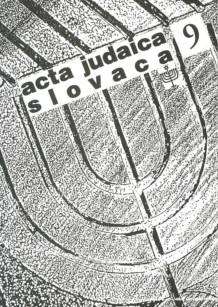 Acta Judaica Slovaca 9, 2003