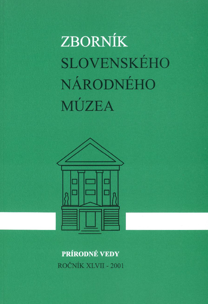 Zborník SNM. Prírodné vedy, ročník XLVII, 2001