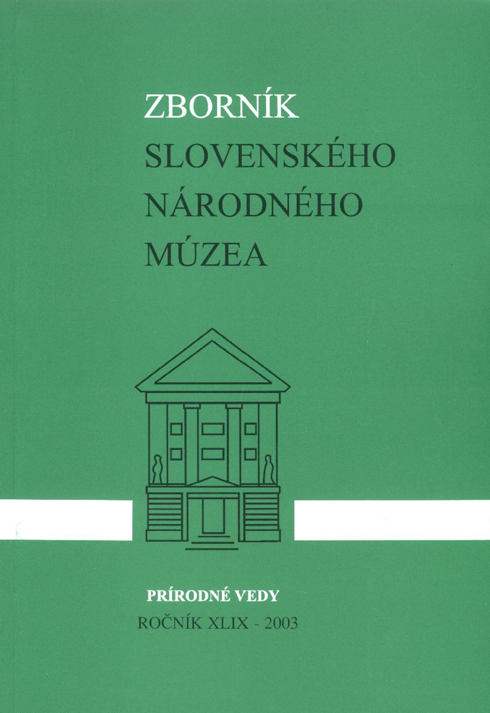 Zborník SNM. Prírodné vedy, ročník XLVIII, 2002