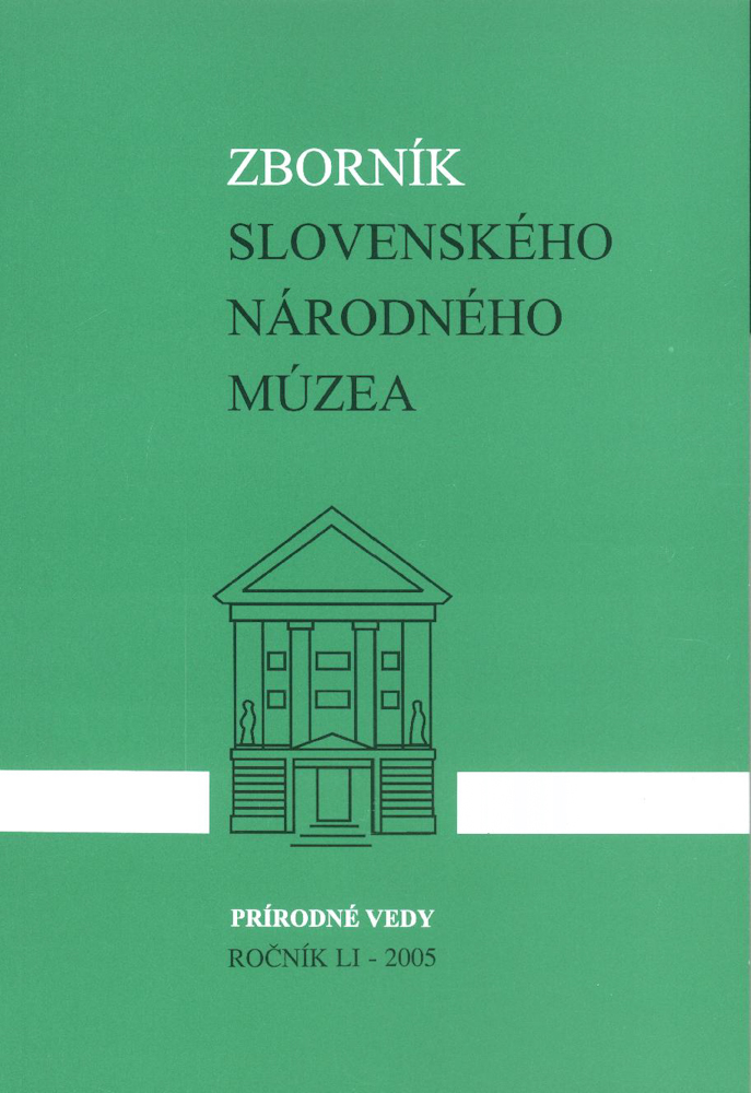Zborník SNM. Prírodné vedy, ročník LI, 2005