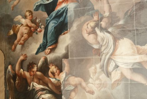 Obraz oltárny - Nanebovzatie Panny Márie, Anton Schmidt a jeho dielňa