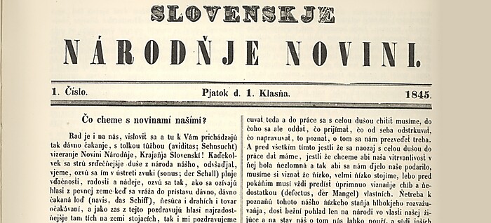 Úvodníky Ľudovíta Štúra v Slovenských národných novinách