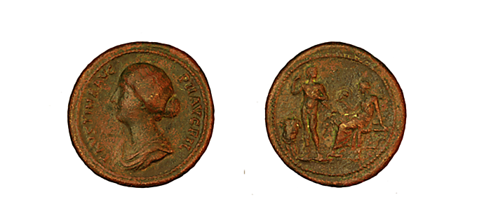 Bronzový medailón Faustiny mladšej / SNM – HM 